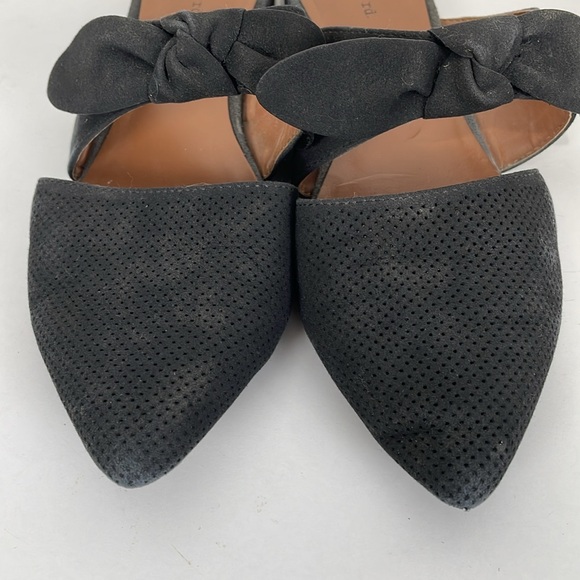 Indigo Black Mules with Bow Detail - Picture 2 of 7